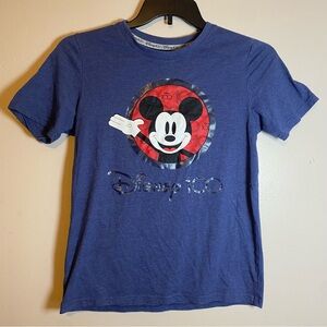 Disney 100 Mickey Mouse 100 Years of Wonder Blue T-Shirt Kids XL 14/16